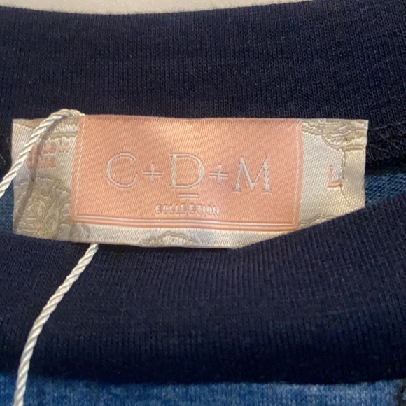 NWT  Women's Color Block Round Neck Tops Casual Short Sleeve Stripe Shirt - Picture 6 of 8